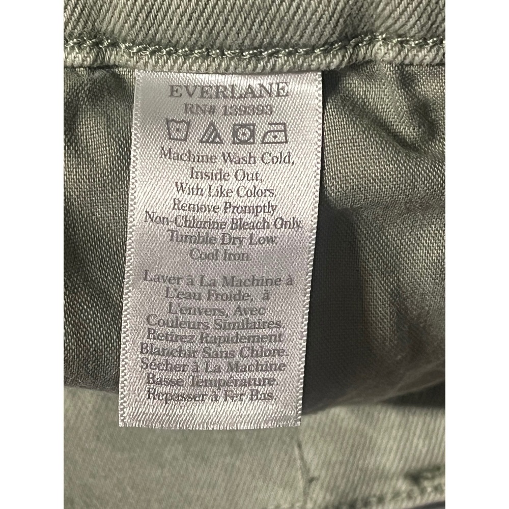 Everlane The Way-High Jean Sage Green Organic Cotton Straight Leg Womens 27 Tall - Picture 5 of 10